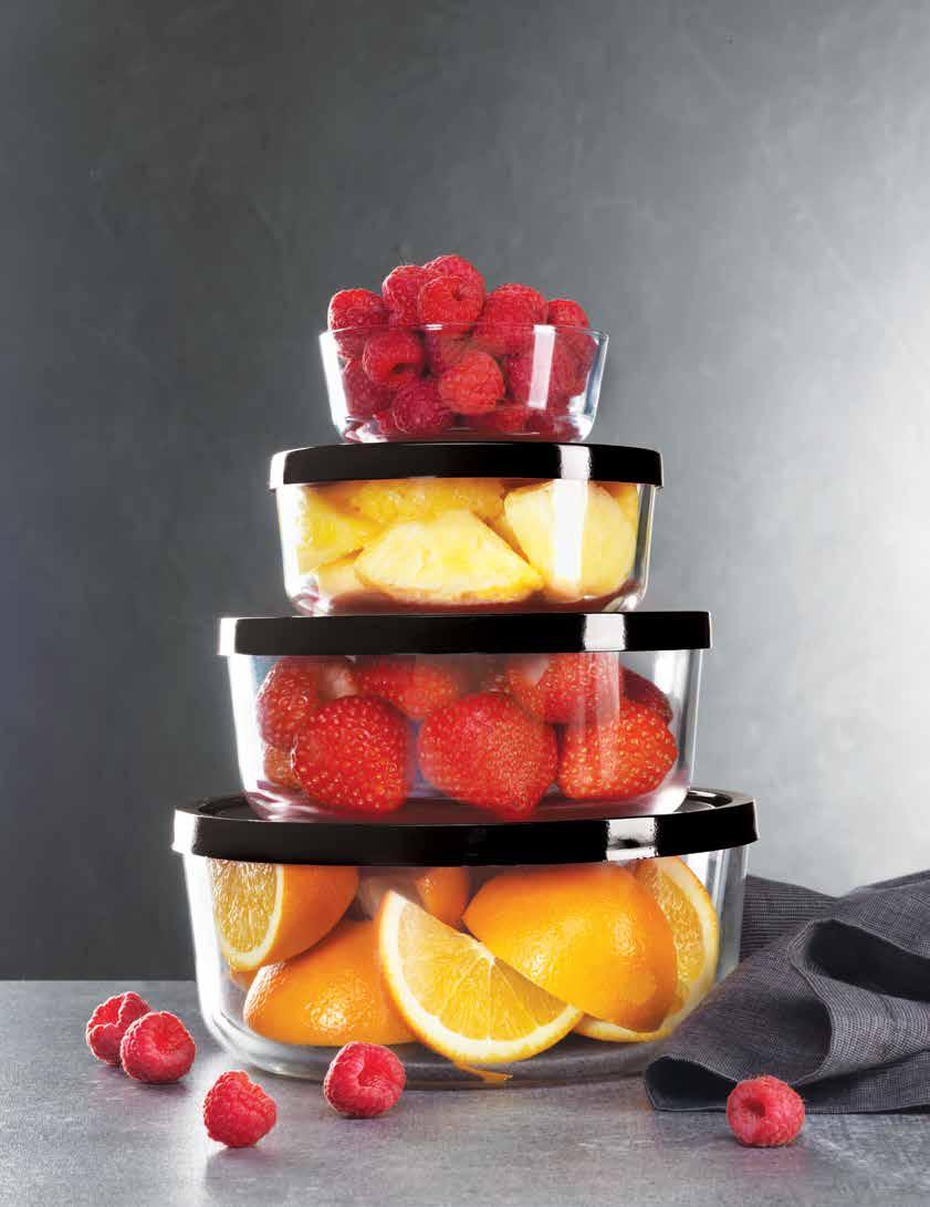 solutions for KITCHEN PREP a cut above 8050 Glass Stackable Bowls with Lids