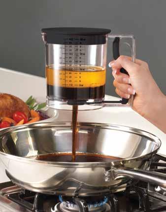 Separate grease or dispense batter easily with our 4 cup, 32oz