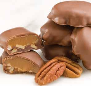 00 5102 Pecanbacks Chocolates con nueces Plump pecans are covered with fresh caramel