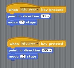 This instruction tells the sprite what direction to face This states how many steps forward to