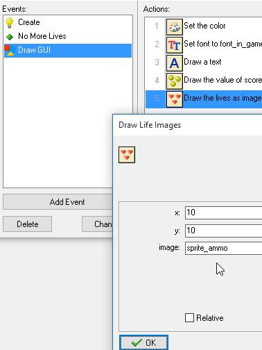 Go to the Draw GUI of the controller and add a Draw Lives as Image This will let us pick a picture that is draw as many times as we have