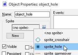 6 HOLES From the Resources menu, Create Object Set the name to object_hole Object names are the most important thing to keep straight, if you get lazy