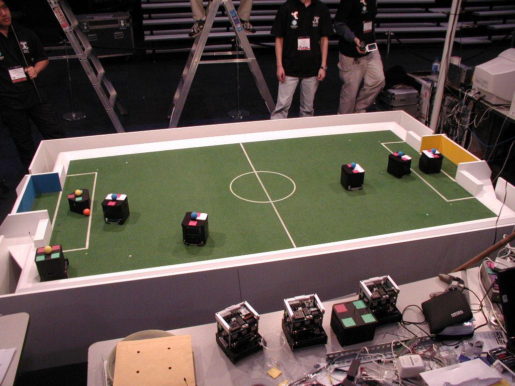 3.3. Robotics and Intelligent Machines 53 Figure 3.7. F180 league RoboCup soccer. Photograph courtesy Raffaello D Andrea.