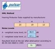 All hearing protection (PPE) should be supplied by the manufacturer with attenuation (reduction) values for each of the H, M and L values.