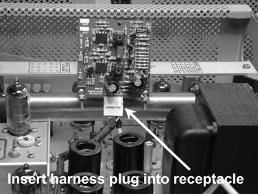 Press the tube socket adapter into V3, and