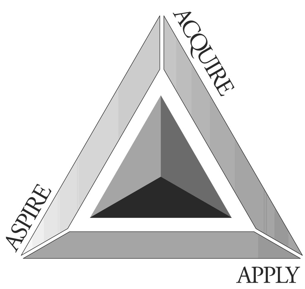 Triple-A Triangle There are three parts to the Triple-A Triangle: 1. ASPIRE This is the dream, the vision, the want.