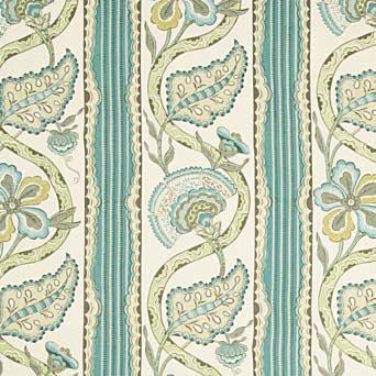 From The Brunschwig & Fils Archives VERRIERES PRINT Originally a block print designed by Jacques de Luze in Switzerland in 1810, this iconic L Indienne floral was made famous by its use in poet