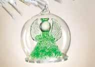 A gorgeous glass ornament with a