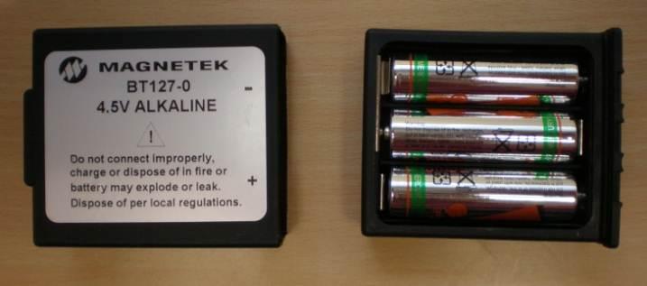 1.1 Alkaline Battery Pack (BT127) The PGT comes standard with a battery pack (BT127) that holds three