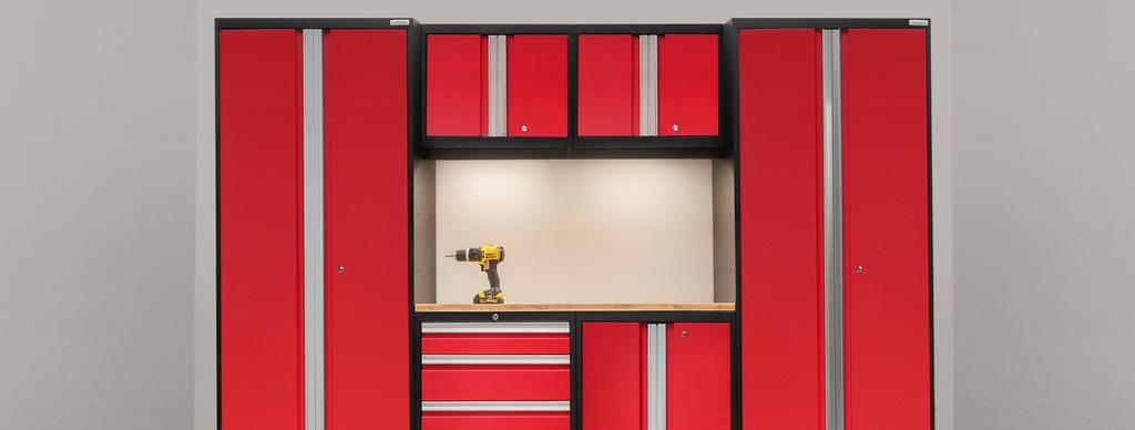 BOLD STEP 5: CHOOSE THE SERIES THAT WORKS FOR YOU Compare the NewAge Products Pro, Bold, Performance and Performance Plus series of Garage Cabinets to decide which one best fits