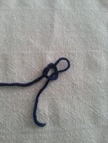 To make the circle pieces: You need to begin by making a slip knot with your yarn onto your hook.