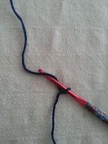 Now, we re going to do a few chain stitches to begin with. These are super simple to do.