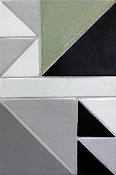 SENECA TRIANGLES Creative geometric patterns in a wide range of colors and finishes provide