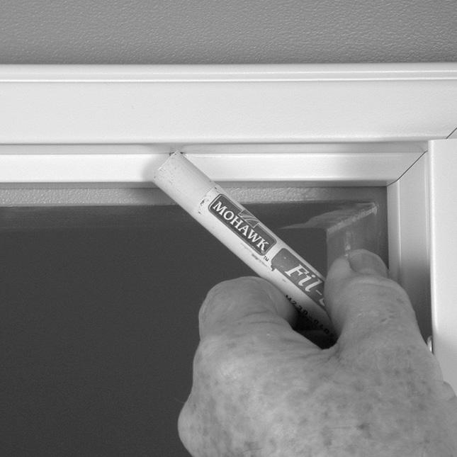 INSTALLATION Finish Work 3. Mount the magnet base to the frame s light stop.