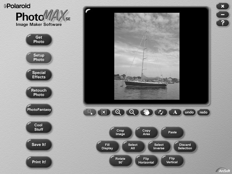 Need Help? Whenever you need help using Polaroid PhotoMAX SE Image Maker Software, click on the? button on the main window to access the online Help.