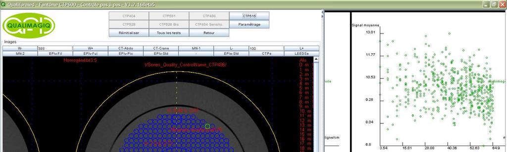 15 Software modules for the quality control of CT-scanner installations Software Module MOD-CTP Automatic analysis of the advanced image quality control of a CT-scanner