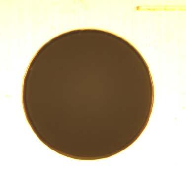 2 Optical 250um diameter aperture in nickel on Si substrate Fig. 7.