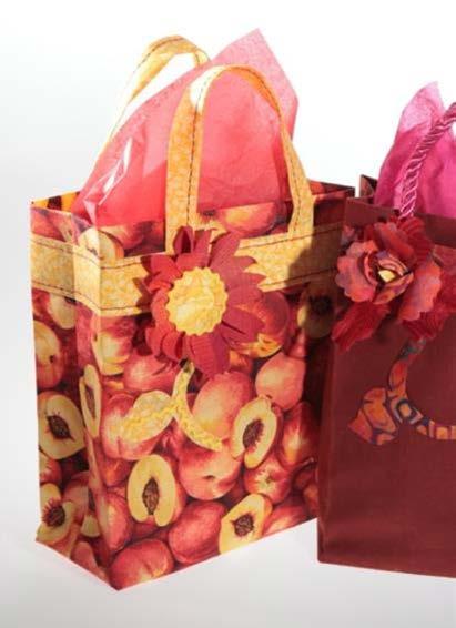 fabric is paper like and makes a great bag!