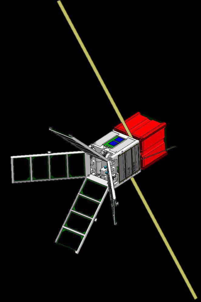 Using a 3D printed frame of a CubeSat Also on board