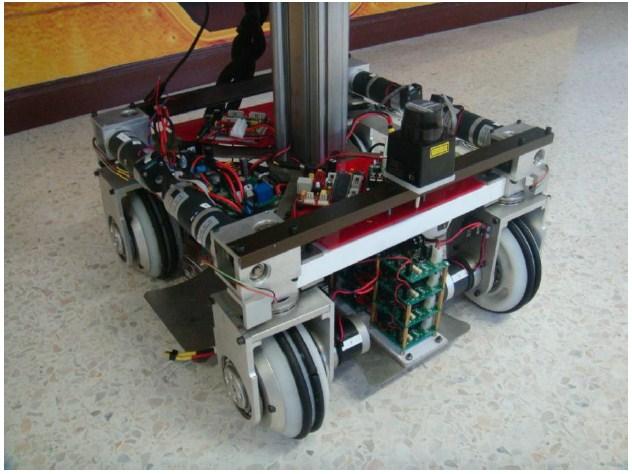 1. Mechanical System 1.1 Driving System The robot is designed to operate in a house, so a small radius to turn is required. An independent driving system is used in the robot.