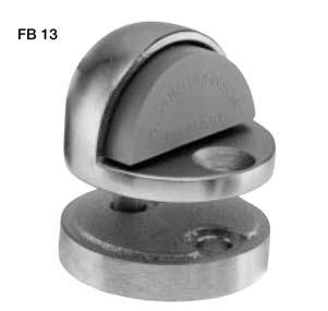 Floor Stops - Dome FS13 Dome Stop Standard FS13 for use where no threshold is used. Heavy-Duty Cast Dome Stops constructed of brass.