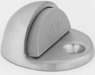 Floor Stops Dome FS436 Dome Stop For doors without threshold. Heavy-Duty Cast Dome Stops constructed of brass, bronze or aluminum. Gray, non-marring rubber bumper.