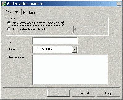 With a single click Update revision updates a drawing to suit the model and automatic assigns a revision number or