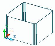 Example: Creation of a poly beam Figure 38: 2D poly beam Draw an AutoCAD polyline in a suitable user coordinate system. Click the button from the Sub Beams flyout of the main toolbar Create objects.