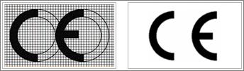 If the CE marking is reduced or enlarged the proportions