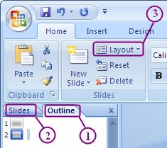 Crearea de slide-uri noi Crearea de slide-uri noi utilizând panoul Outline Crearea de slide-uri noi utilizând panoul Slides Crearea de slide-uri noi utilizând layout-uri figura 3-6.
