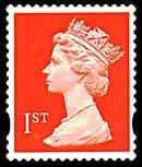 This stamp comes only as 2-band (yellow). Skipping ahead, 309 is the only other horizontal, self adhesive 1 st flame stamp.