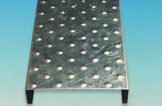 Perforated Metal Plank Type BN-G In the case of perforated metal planks type BN-G (hole closed), the upwardly punched holes are closed and