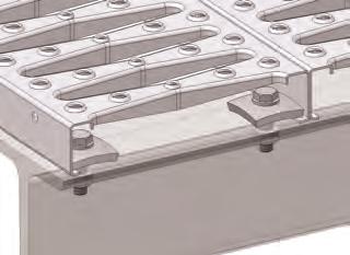 BZ, BN-G and BN-O No. 24 Butt joint - new serves as a fastening without drilled holes for perforated metal plank, whilst at the same time providing spacing from the substructure.