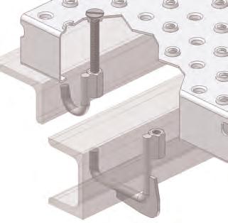 25 S-Clamp Clamping connection, consisting of: - S- hooks (suitable for a substructure with a flange thickness of 9 mm
