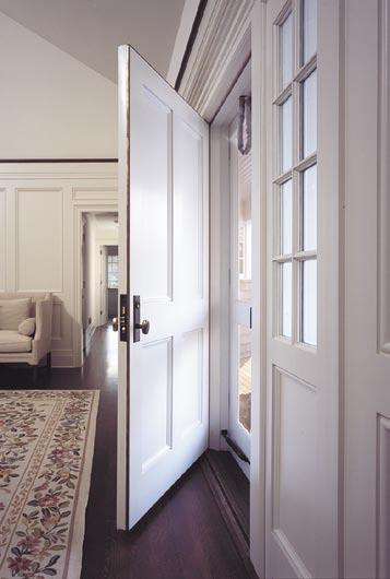 durability over time. Exterior doors are glued and doweled with a marine epoxy to withstand the worst weather.