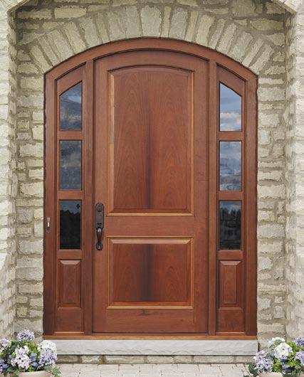 Mahogany Arched Entrance Bi-panel door
