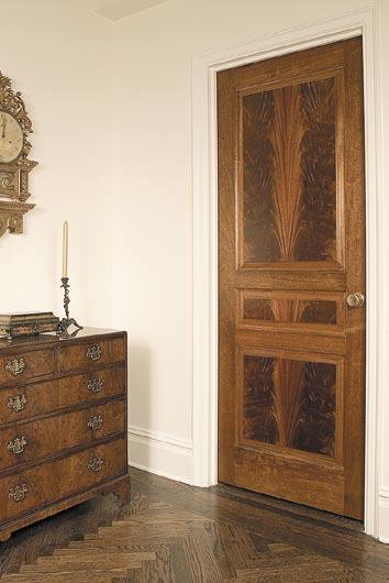 matched crotch mahogany panels Upstate s Custom Interior Door Construction Our doors