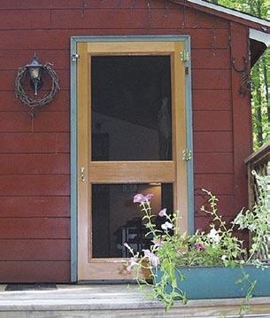 Imagine hardwood screen/storm doors on your porch.