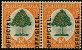 marginal horizontal pair, right  P16701489 60 1929 (OFFICIAL) SG O7/b 1929-31 1/2d green and black, Pretoria