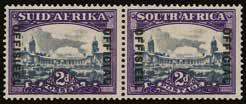 1950-54 5s black and blue-green, type O7 opt on SG 64b (unscreened rotogravure), horizontal pair, unmounted o.g. P14506825 180 1950 (OFFICIAL) SG O50a Official.