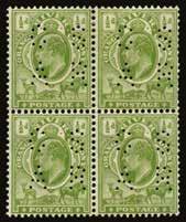 1905 (OFFICIAL) SG RO1 (Feb) ½d yellow-green, type RO1 C.S.A.R. opt for use by Central South African Railways, brilliant large part o.g. Scarce. Ex Oswald Marsh.