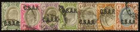 ] P189003809 55 1905 (OFFICIAL) SG RO6 3d grey-black and sage-green, opt CSAR (type RO1 of Orange River Colony) at bottom of stamp, cancelled by two part Johannesburg cds.