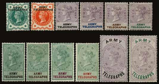 British Army Field Offices during South African War, 1899-1902 Army Telegraph Stamps 1899 (TELEGRAPH) SG AT1/13 Army Telegraphs (Boer War).