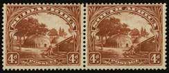 1926 (UNUSED) SG 32w 1926-27 London Printing 6d green and orange, inverted watermark, lower left corner block of