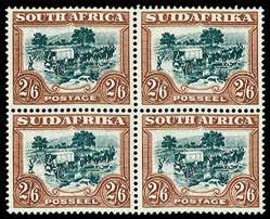 (cat 260+) P178001714 225 1930 (USED) SG 49 1930-45 2s6d (slate-) green and brown, Rotogravure printing, SUIDAFRIKA one word,