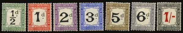 each stamp with SPECIMEN H/S (Bendon type TUN1).