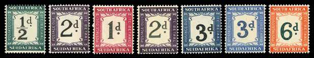 1932 (POSTAGE DUE) SG D22/9a 1932-42 Redrawn set of 7 to 6d, unmounted o.g.