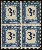 P13409297 70 1948 (POSTAGE DUE) SG D34/8 1948-49 SUIDAFRIKA set of 5 to 6d, fine used.