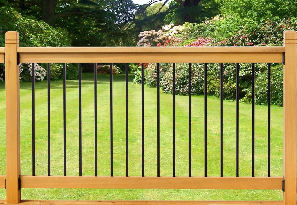 Somerset Railing System Somerset Railing All-In-One Kit Everything you need between the posts! Available in Level or Stair kit options. Square Balusters!