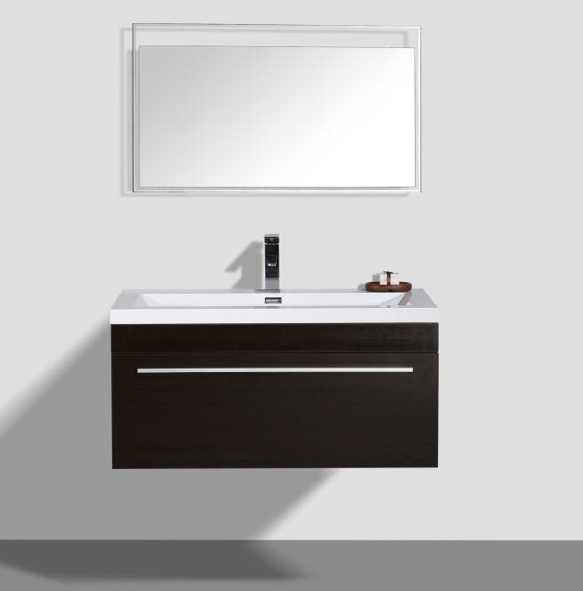 The collection of vanities offer functionality and ease of cleaning that make it perfect for